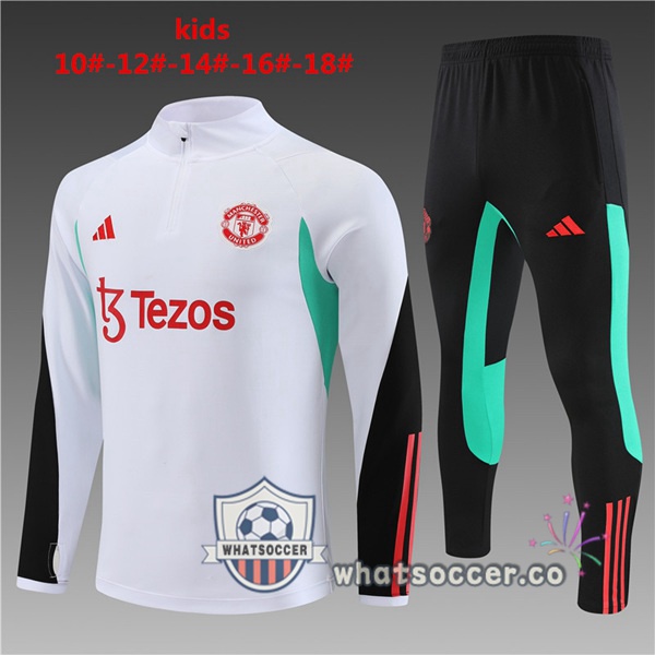 Tracksuit Manchester United Kids White 2023-2024