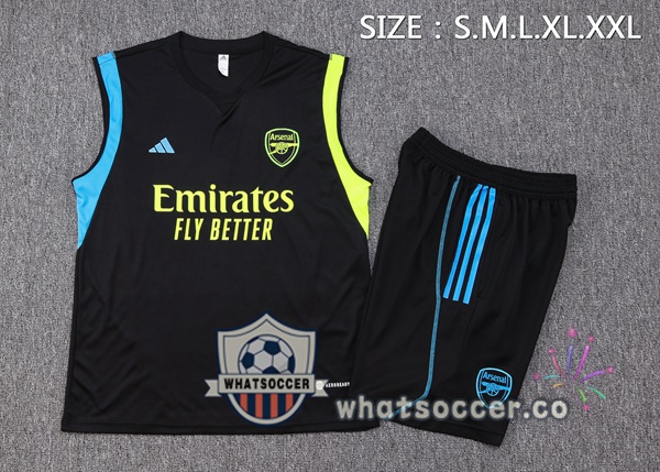 Arsenal Soccer Vest + Shorts Black 2023-2024