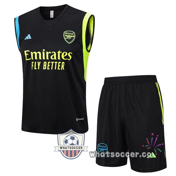 Arsenal Soccer Vest + Shorts Black 2023-2024