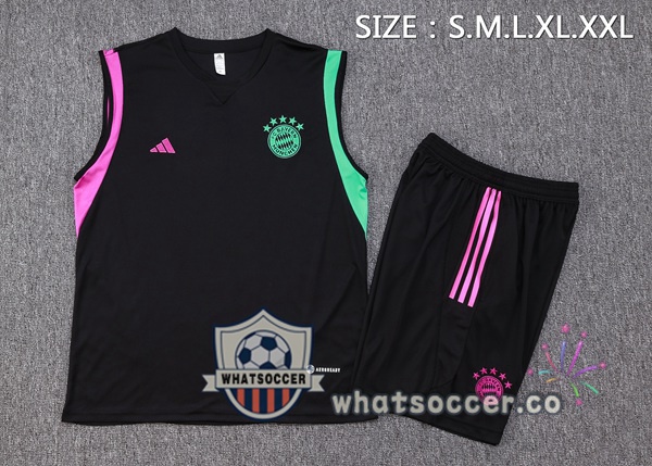 Bayern Munich Soccer Vest + Shorts Black 2023-2024