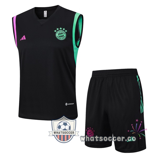 Bayern Munich Soccer Vest + Shorts Black 2023-2024
