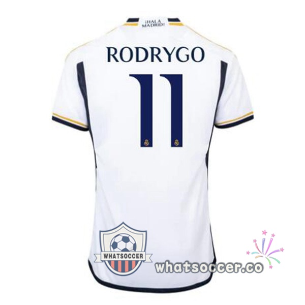 Real Madrid (Rodrygo 11) Home Soccer Jerseys White 2023-2024