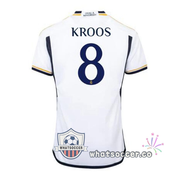 Real Madrid (Kroos 8) Home Soccer Jerseys White 2023-2024