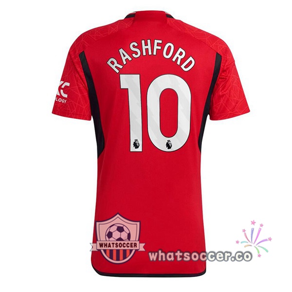 Manchester United (Rashford 10) Home Soccer Jerseys Red 2023-2024