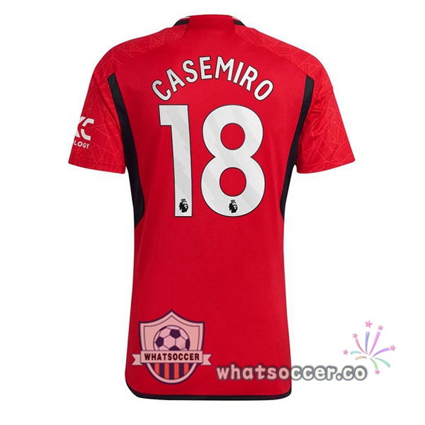 Manchester United (Casemiro 18) Home Soccer Jerseys Red 2023-2024