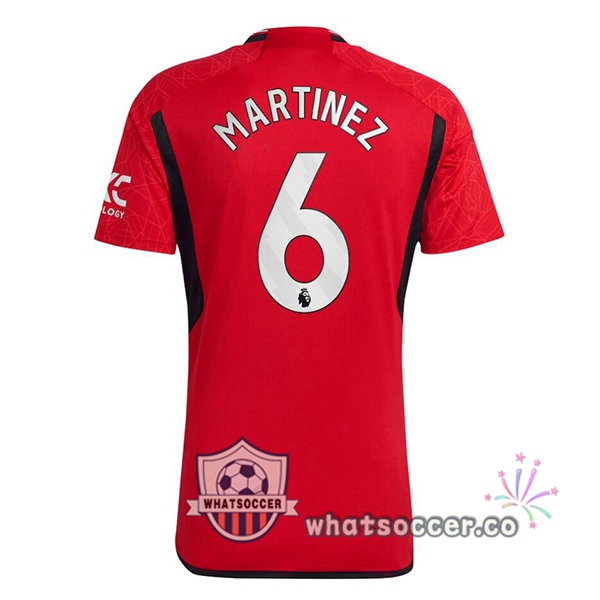 Manchester United (Martinez 6) Home Soccer Jerseys Red 2023-2024