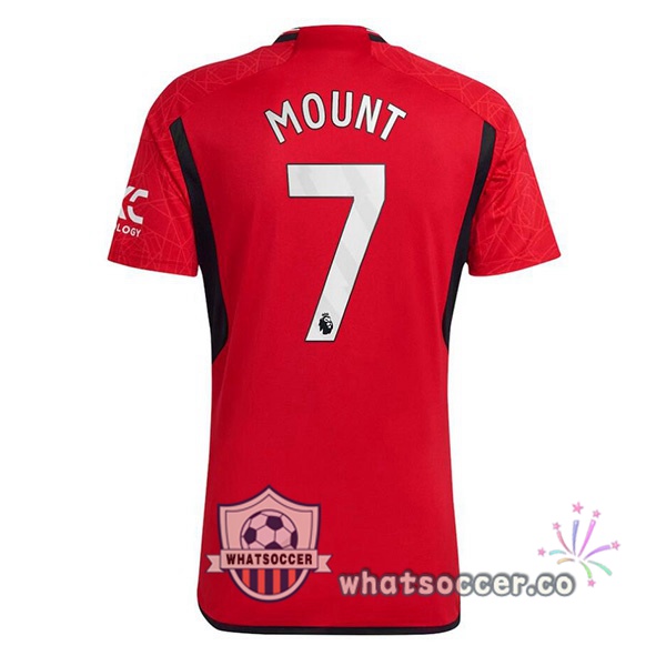 Manchester United (Mount 7) Home Soccer Jerseys Red 2023-2024