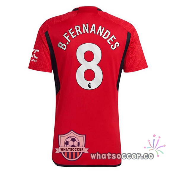 Manchester United (B.Fernandes 8) Home Soccer Jerseys Red 2023-2024