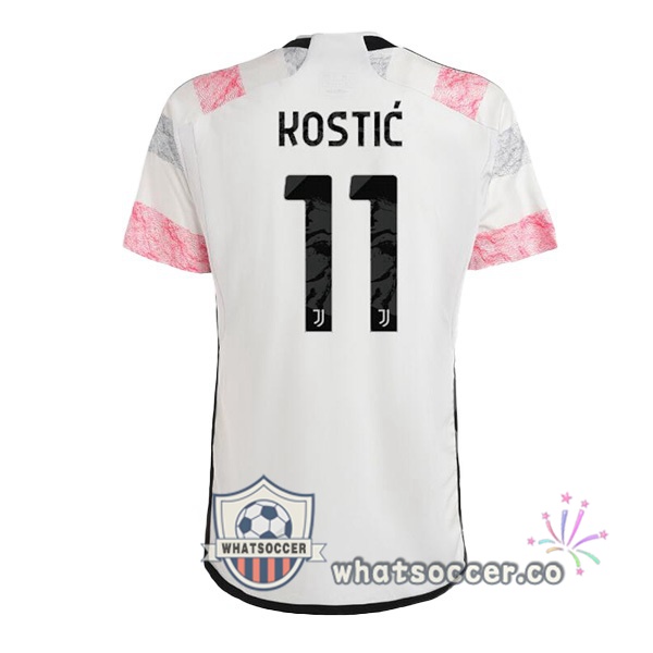 Juventus (KOSTIĆ 11) Away Soccer Jerseys White 2023-2024