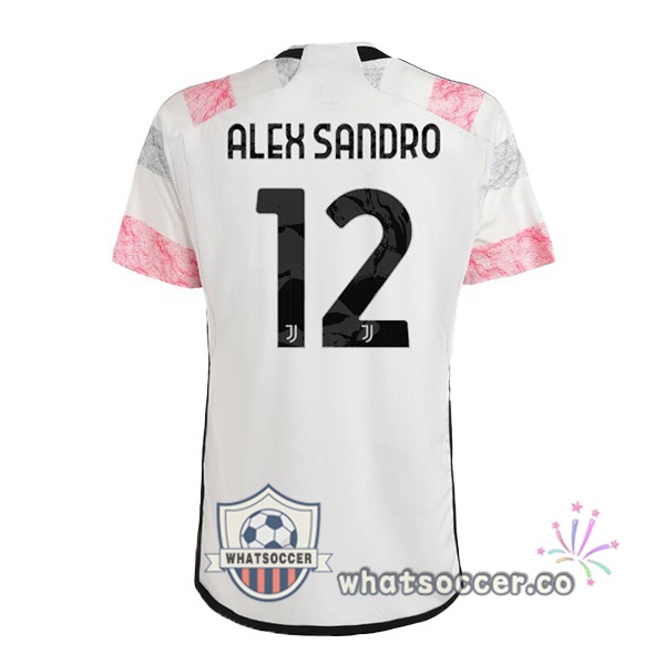 Juventus (ALEX SANDRO 12) Away Soccer Jerseys White 2023-2024