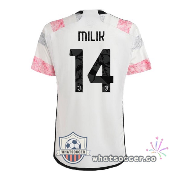 Juventus (MILIK 14) Away Soccer Jerseys White 2023-2024