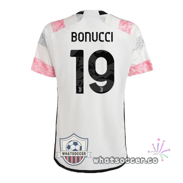 Juventus (BONUCCI 19) Away Soccer Jerseys White 2023-2024