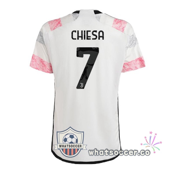 Juventus (CHIESA 7) Away Soccer Jerseys White 2023-2024