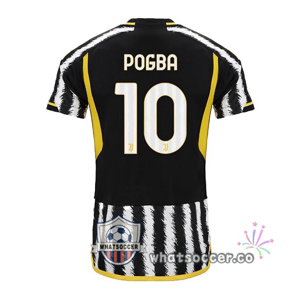 Juventus (POGBA 10) Home Soccer Jerseys Black White 2023-2024