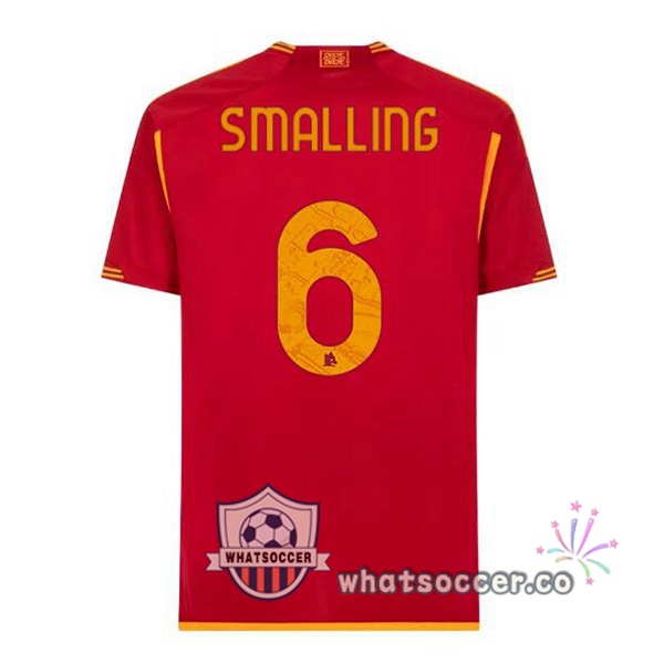 AS Roma (SMALLING 6) Home Soccer Jerseys Red 2023-2024