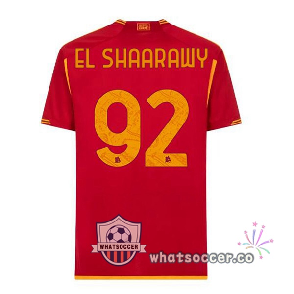 AS Roma (EL SHAARAWY 92) Home Soccer Jerseys Red 2023-2024