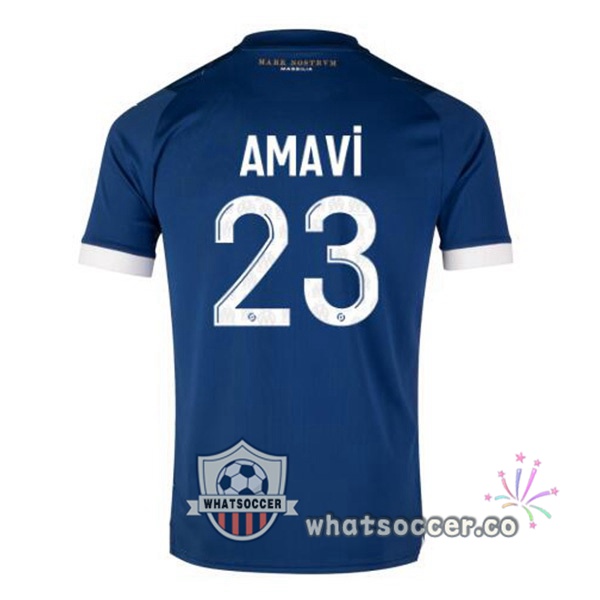 Olympique de Marseille (AMAVI 23) Away Soccer Jerseys Blue 2023-2024
