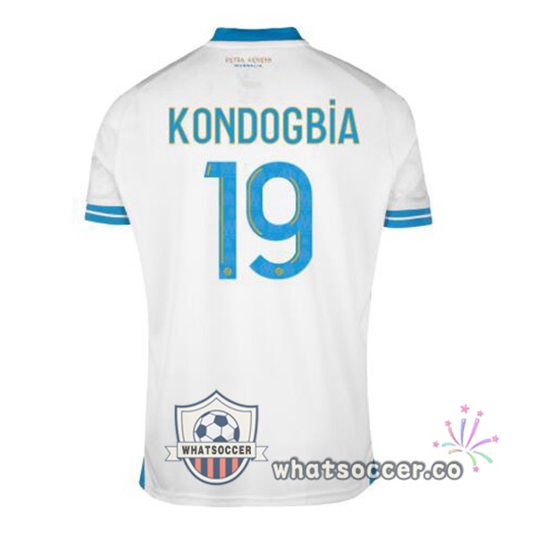 Olympique de Marseille (KONDOGBIA 19) Home Soccer Jerseys White 2023-2024