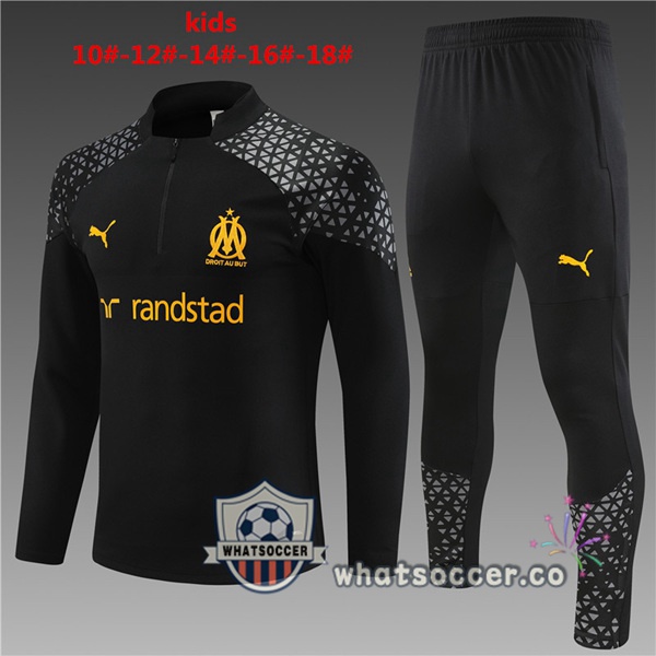 Tracksuit Olympique de Marseille Kids Black 2023-2024