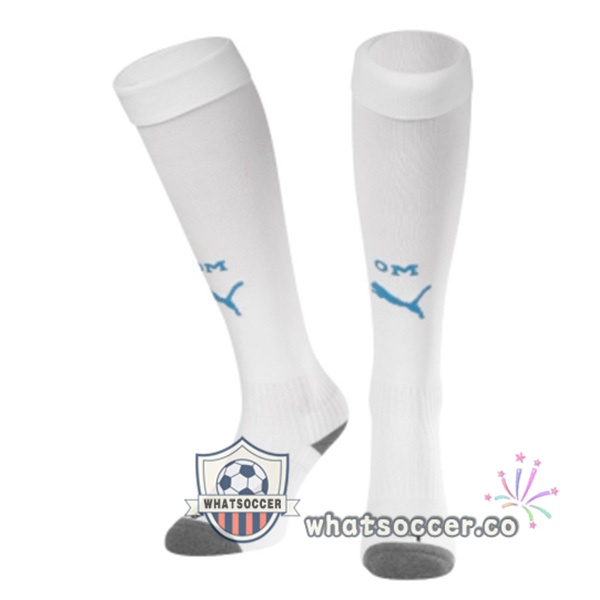 Olympique de Marseille Home Soccer Socks White 2023-2024