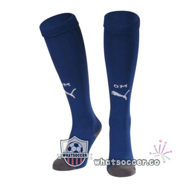 Olympique de Marseille Away Soccer Socks Blue 2023-2024