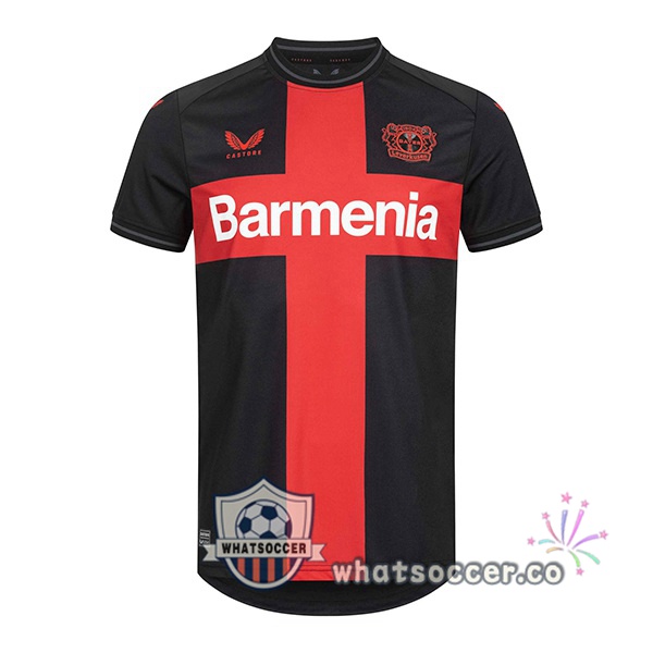 Bayer 04 Leverkusen Home Soccer Jerseys Black Red 2023-2024