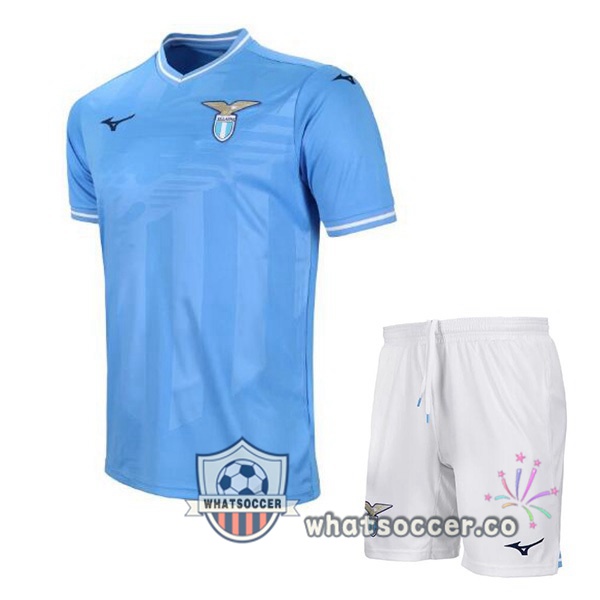 SS Lazio Kids Home Soccer Jerseys Blue 2023-2024