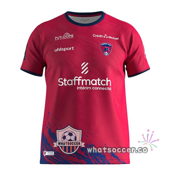 Clermont Foot 63 Home Soccer Jerseys Red 2023-2024