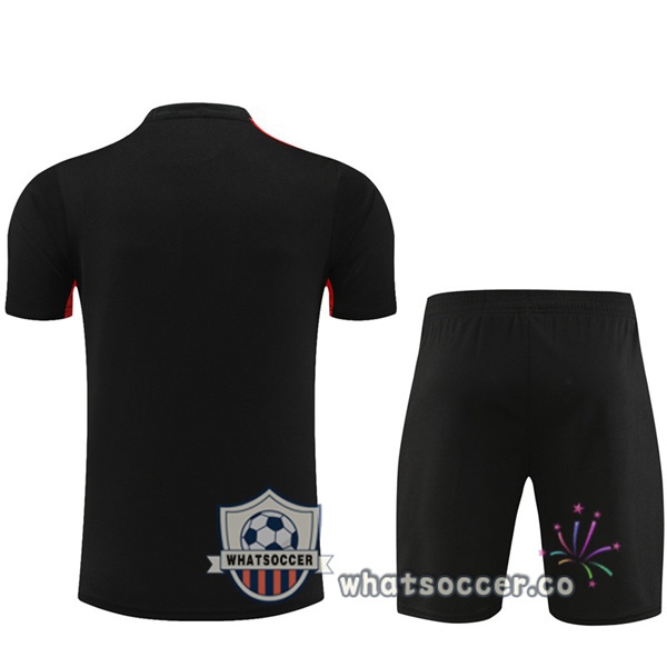 Paris PSG Training T-Shirts + Shorts Black 2023-2024