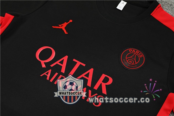 Paris PSG Training T-Shirts + Shorts Black 2023-2024