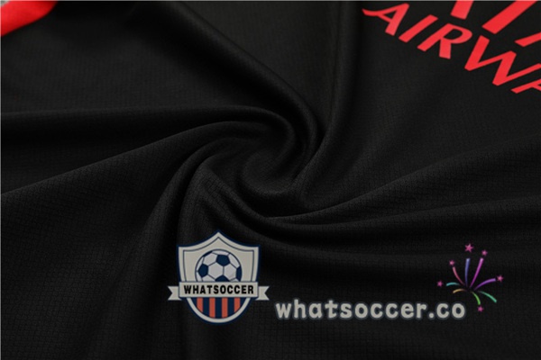 Paris PSG Training T-Shirts + Shorts Black 2023-2024