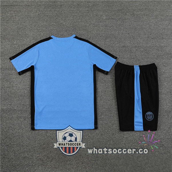 Paris PSG Training T-Shirts + Shorts Blue 2023-2024