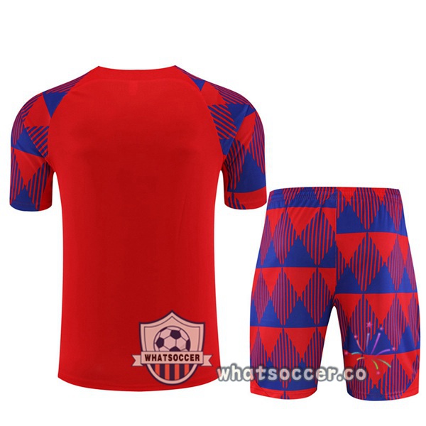 FC Barcelona Training T-Shirts + Shorts Red 2023-2024