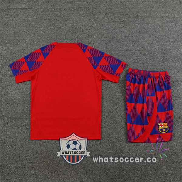 FC Barcelona Training T-Shirts + Shorts Red 2023-2024