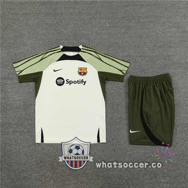 FC Barcelona Training T-Shirts + Shorts White 2023-2024