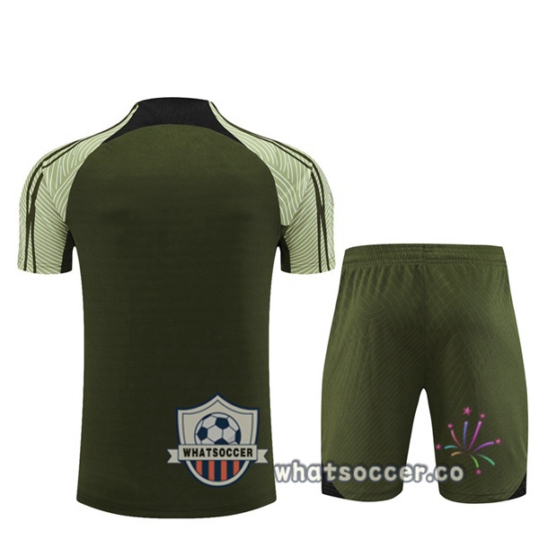 FC Barcelona Training T-Shirts + Shorts Green 2023-2024