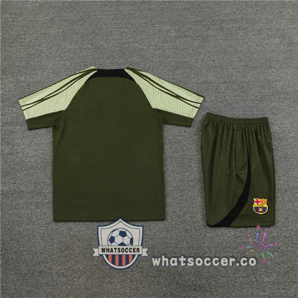 FC Barcelona Training T-Shirts + Shorts Green 2023-2024