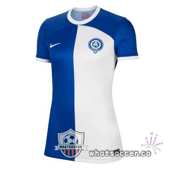 Atletico Madrid Women Away Soccer Jerseys Blue 2023-2024