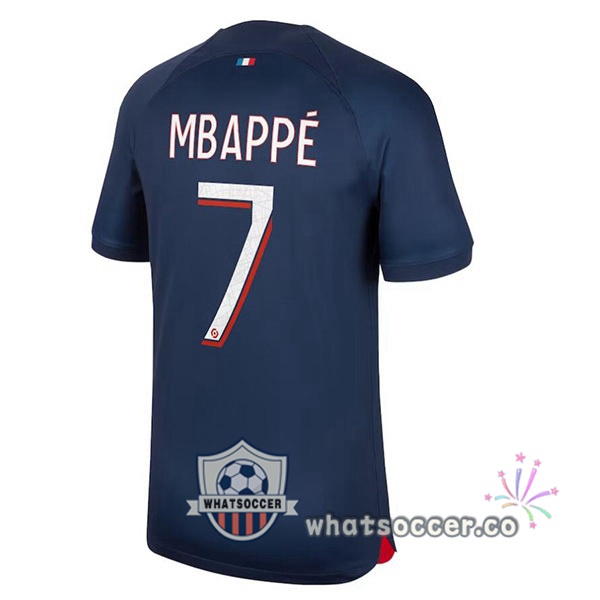 Paris PSG (Mbappé 7) Home Soccer Jerseys Blue Royal 2023-2024