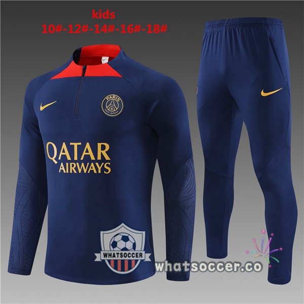 Tracksuit Paris PSG Kids Blue Royal 2023-2024