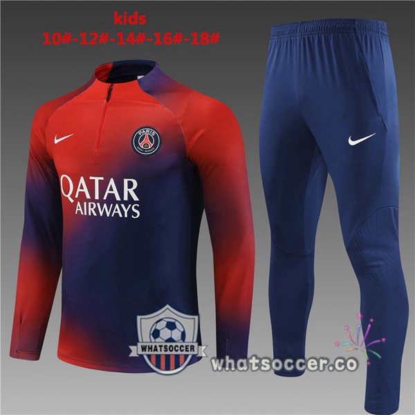Tracksuit Paris PSG Kids Blue Red 2023-2024