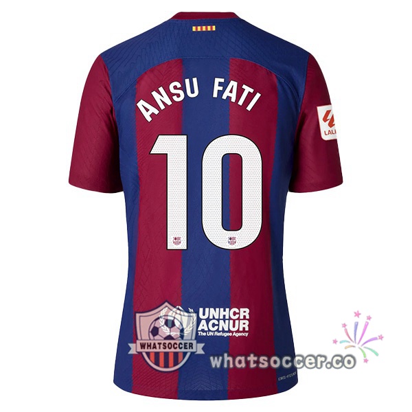 FC Barcelona (ANSU FATI 10) Home Soccer Jerseys Blue Red 2023-2024