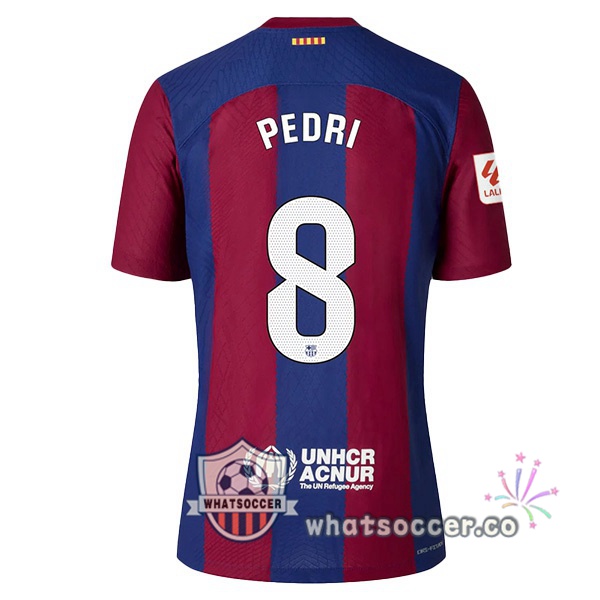 FC Barcelona (PEDRI 8) Home Soccer Jerseys Blue Red 2023-2024