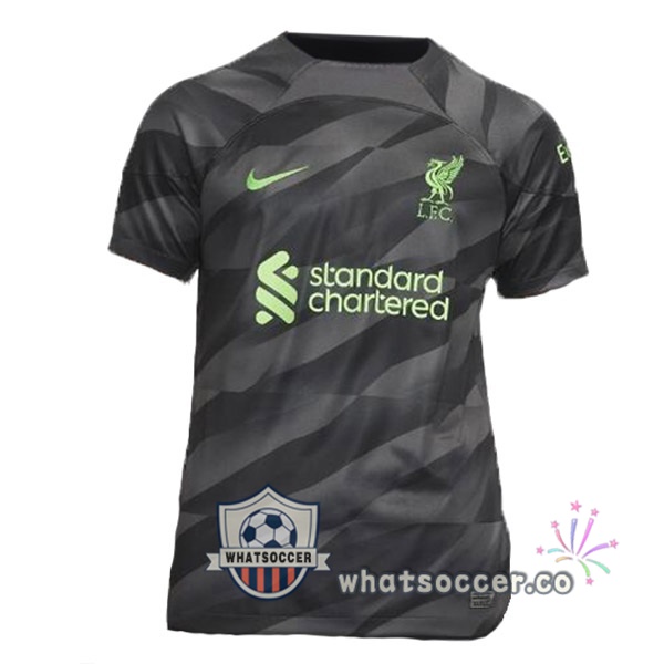 FC Liverpool Goalkeeper Soccer Jerseys Black 2023-2024