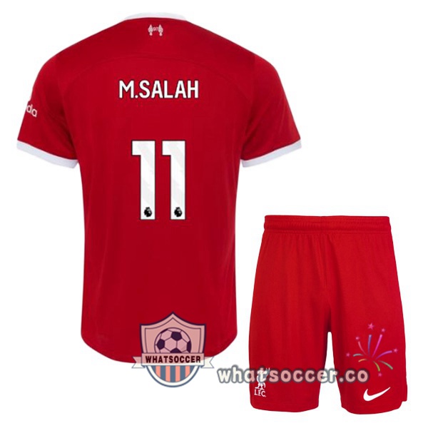 FC Liverpool (M.SALAH 11) Kids Home Soccer Jerseys Red 2023-2024