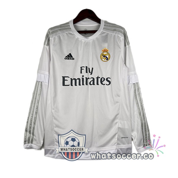 Real Madrid Retro Home Long Sleeve White 2015-2016