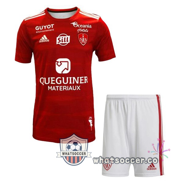 Stade Brestois Kids Home Soccer Jerseys Red 2023-2024