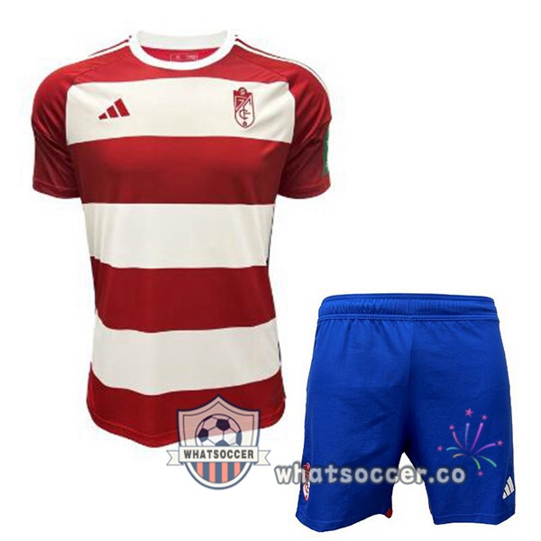 Granada CF Kids Home Soccer Jerseys Red 2023-2024