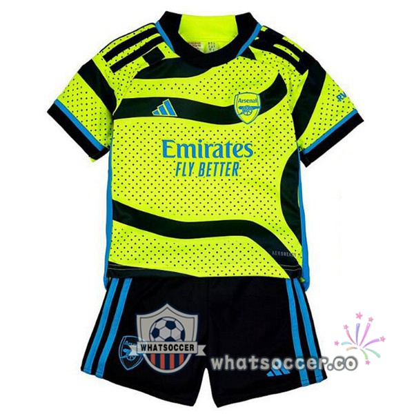 Arsenal Kids Away Soccer Jerseys Green 2023-2024
