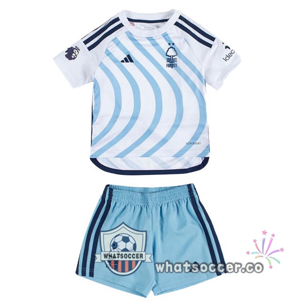 Nottingham Forest Kids Away Soccer Jerseys Blue White 2023-2024